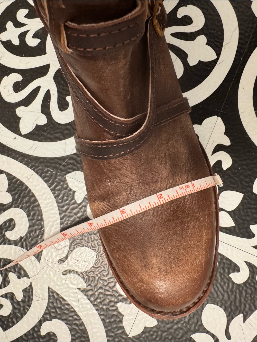 Freebird by Steven STAIR Booties Brown Leather Strappy Heel Fits Size 10-11 - Picture 10 of 10